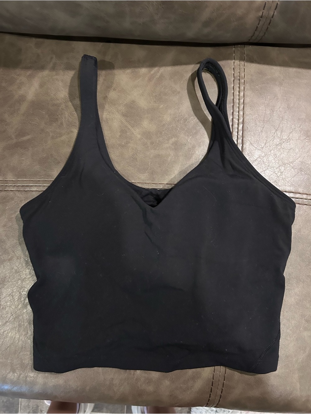 lululemon athletica Black V-Neck Sports Crop